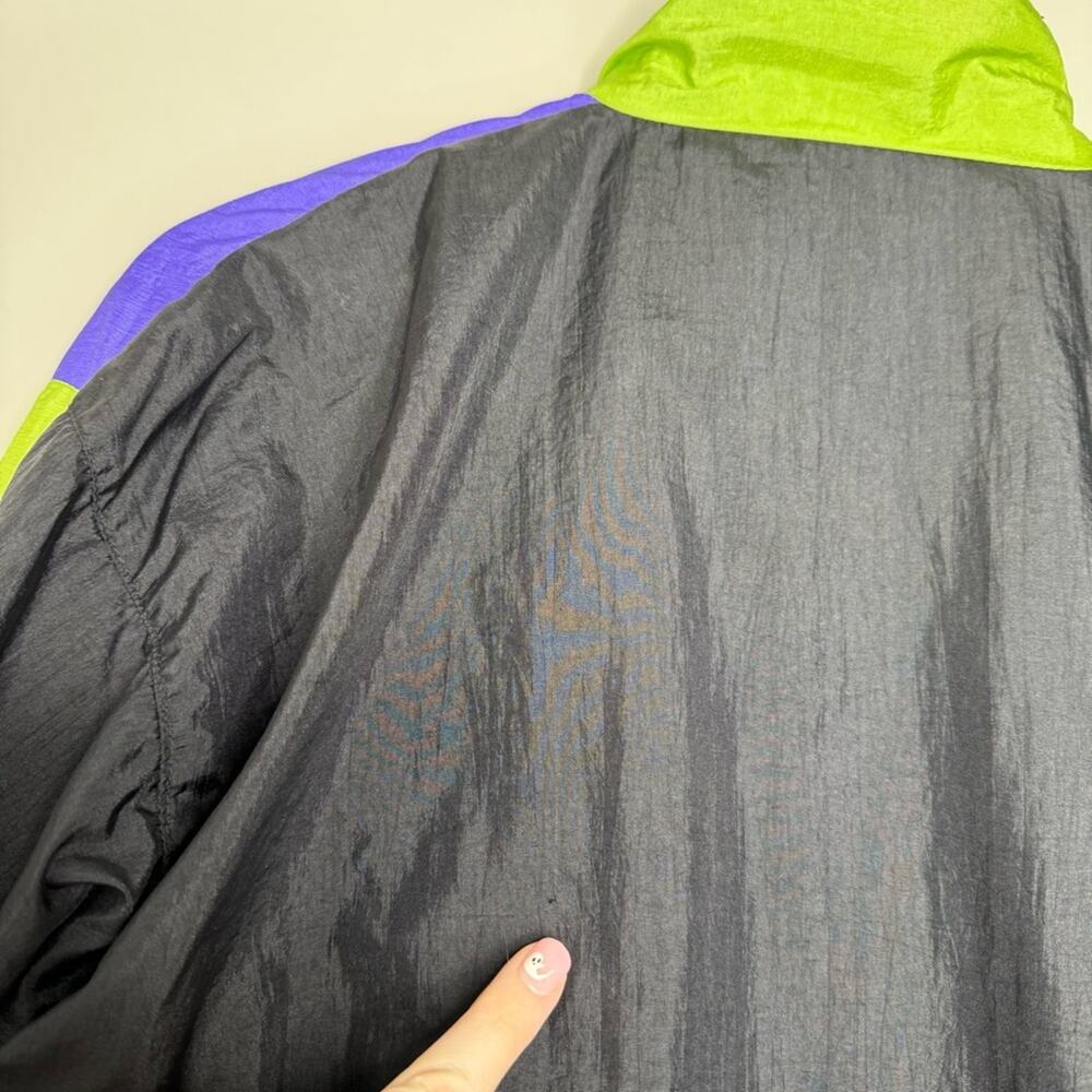 Vintage 1980s Members Only Neon Colorblock Track Jacket Women’s Large - Picture 5 of 11